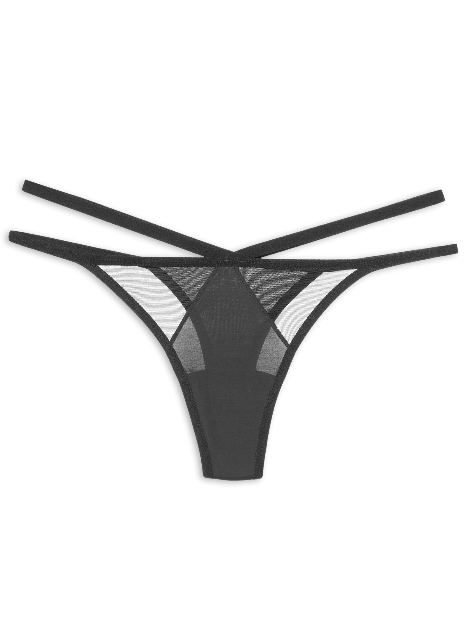 Calcinha Absorvente Fio Dental Fluxo Super Leve Feel Preto Pantys