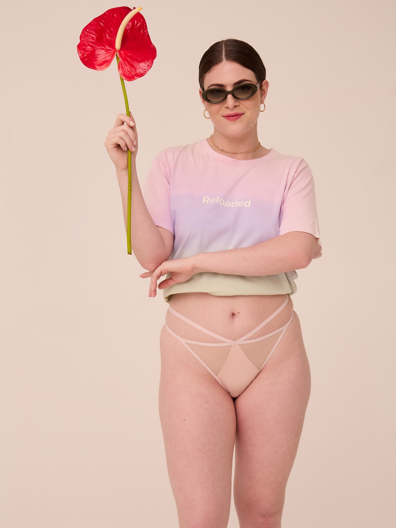 Calcinha Absorvente Fio Dental Fluxo Super Leve Feel Rosa Pantys