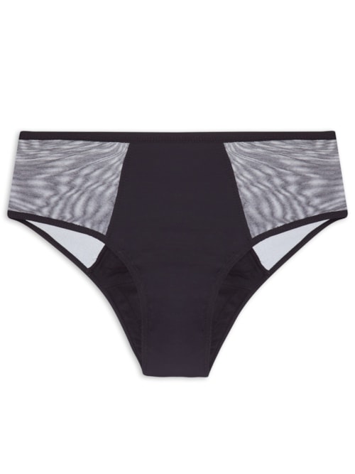 Calcinha Absorvente Hotpant Fluxo Intenso – Preto