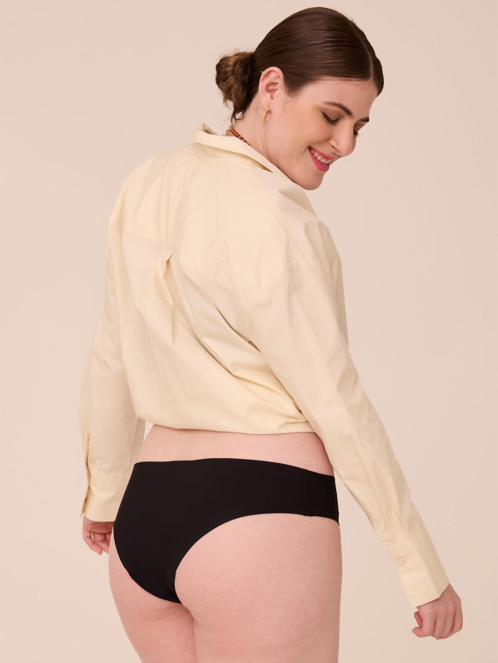 Calcinha Absorvente Sem Costura Fluxo Moderado Skin Preto Pantys