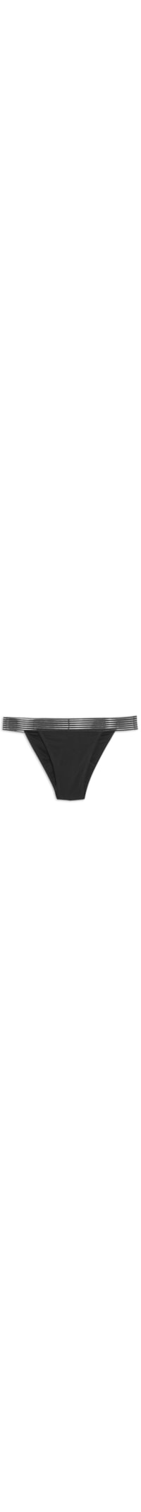 Calcinha Absorvente Tanga Fluxo Leve - Preto