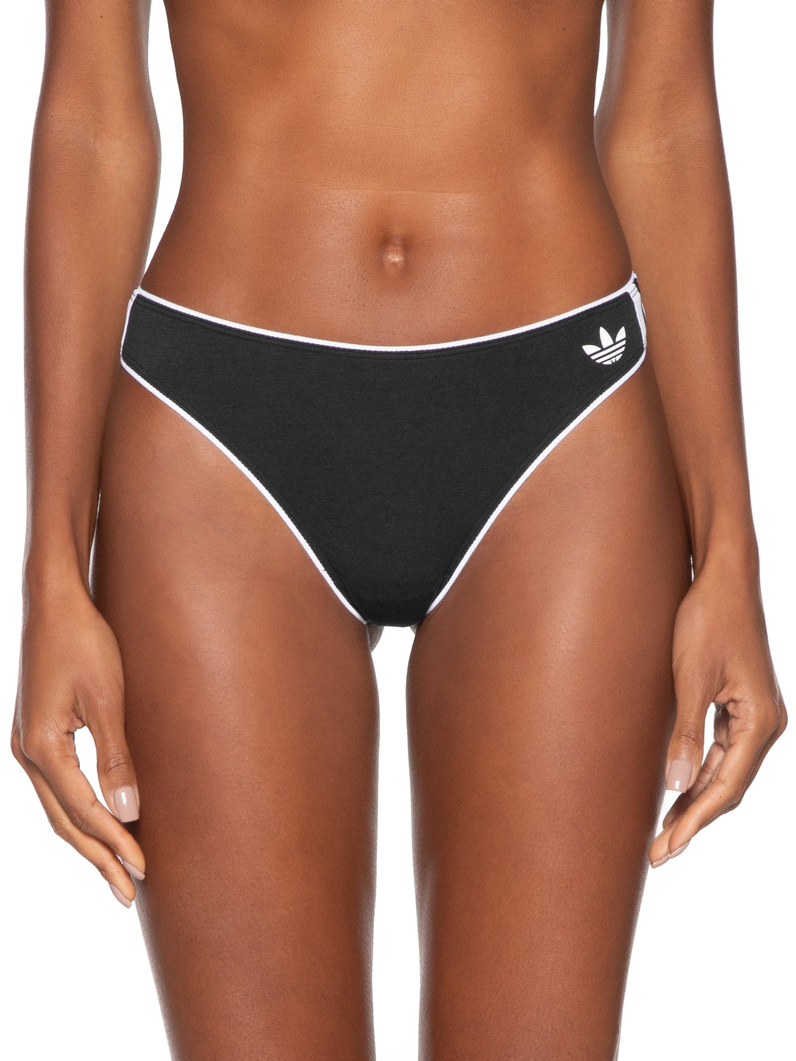 Calcinha Adicolor Comfort Flex Cotton Thong Preto Adidas Originals Underwear