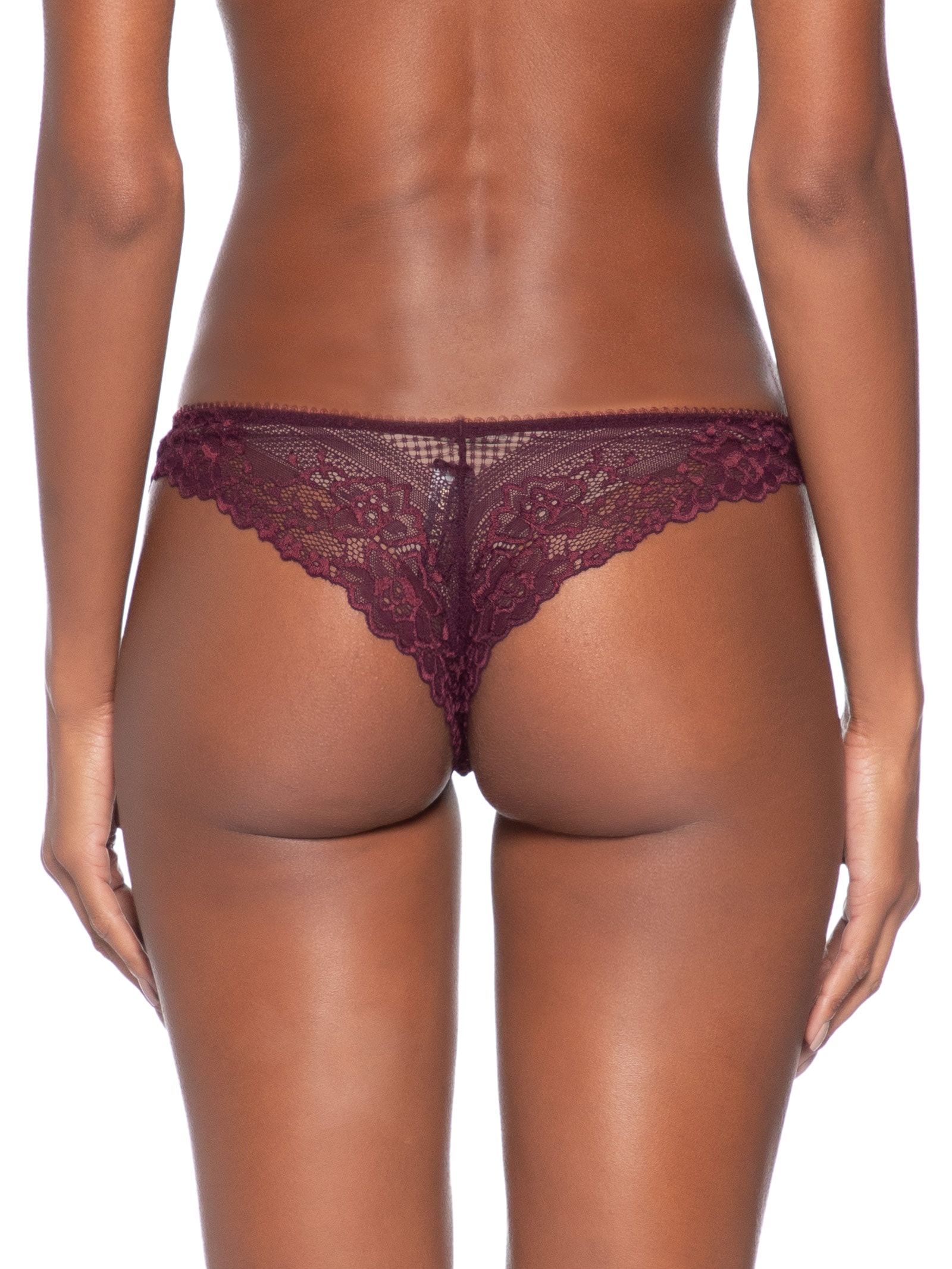 Calcinha Asa Delta Fio Dental Em Renda Vermelho Hope