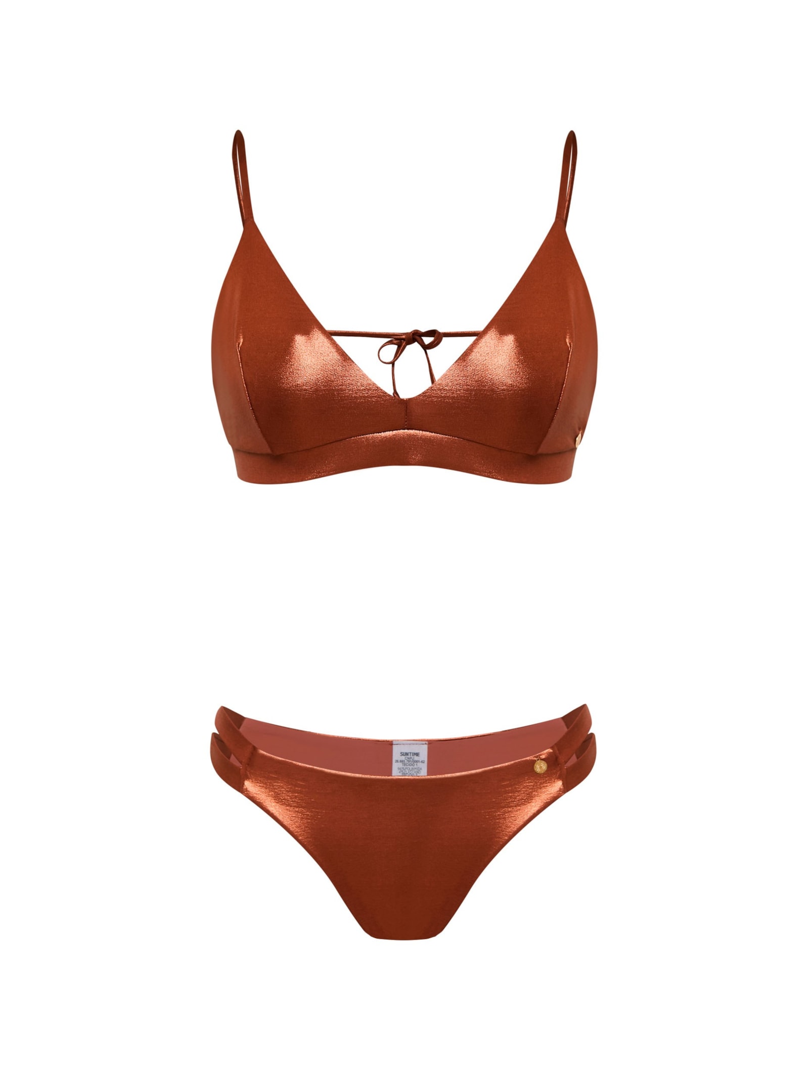 calcinha biquíni Aqua Marissa Marrom Suntime