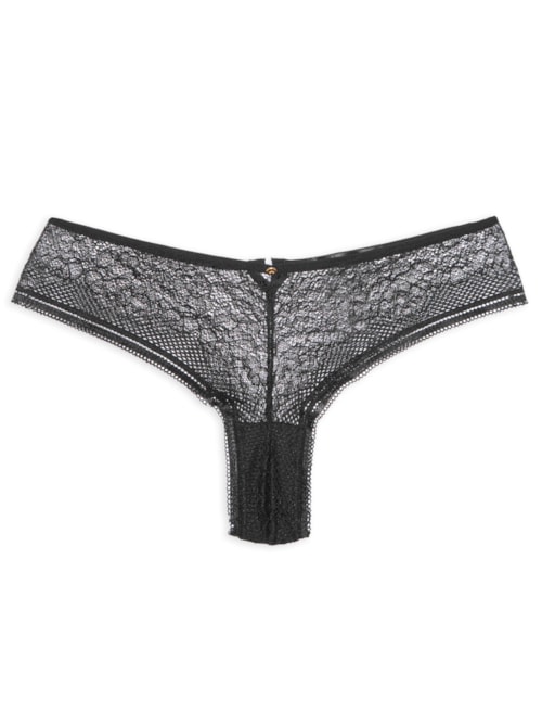 Calcinha Biquíni Asa Delta Em Renda – Preto