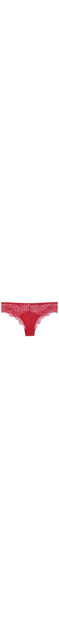 Calcinha Biquíni Em Microfibra Acetinada - Vermelho