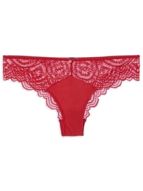 Calcinha Biquíni Em Microfibra Acetinada – Vermelho