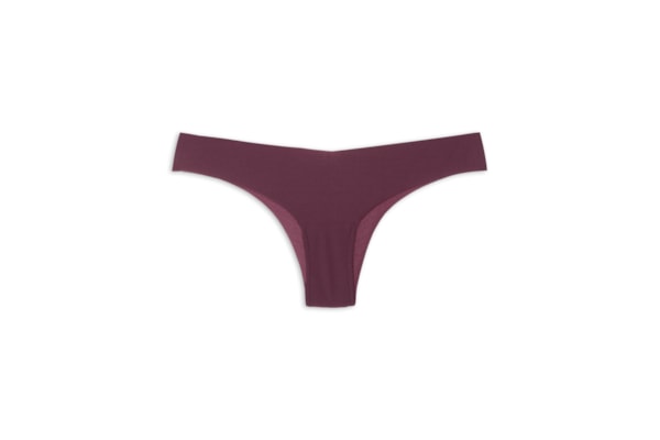Calcinha Biquíni Em Microfibra Nude - Vermelho
