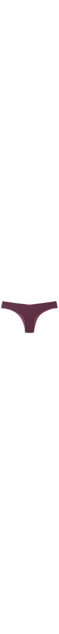 Calcinha Biquíni Em Microfibra Nude - Vermelho