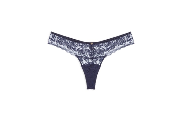 Calcinha Biquíni Em Renda - Azul