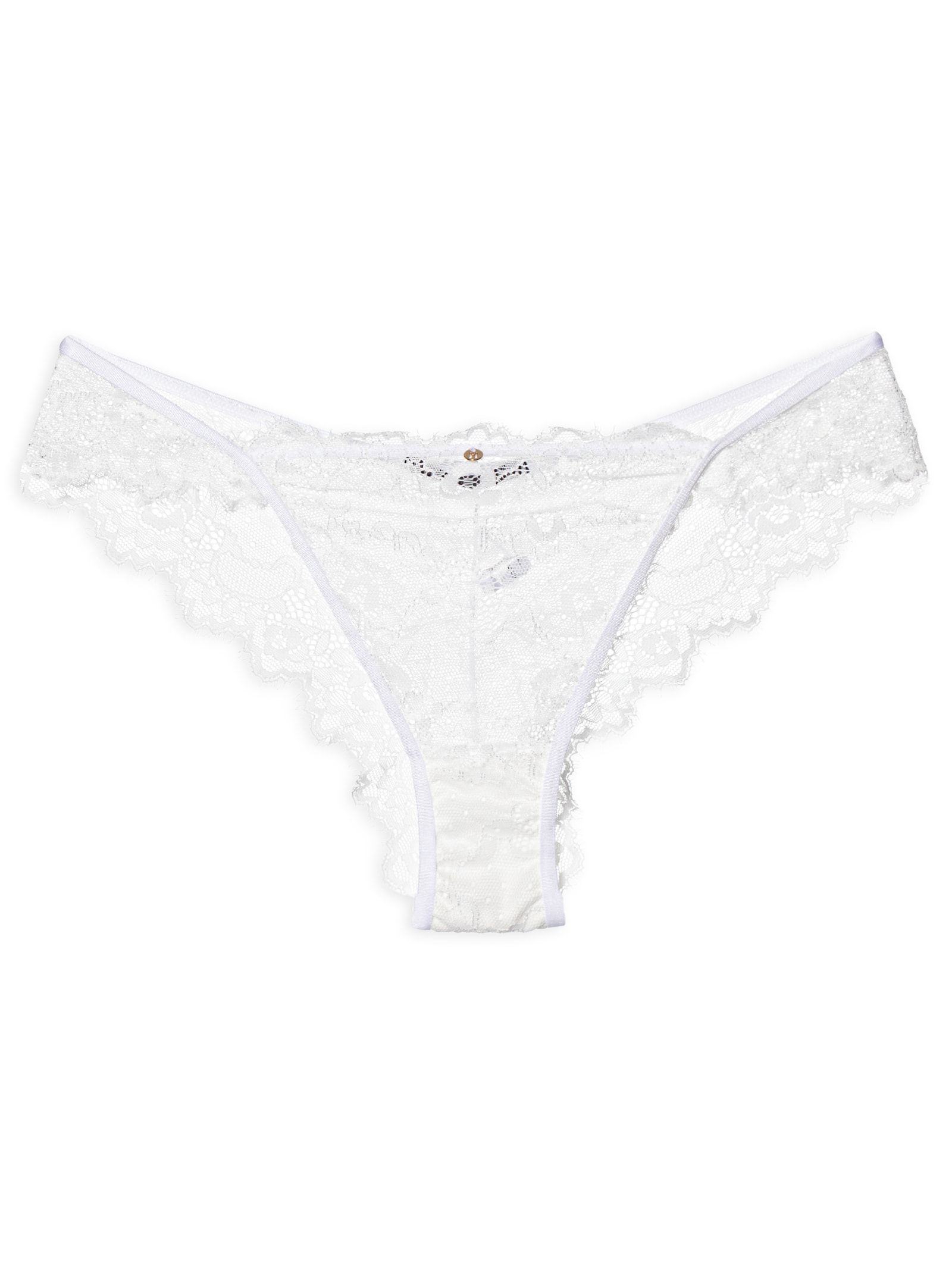 Calcinha Biquíni Em Renda Branco Hope