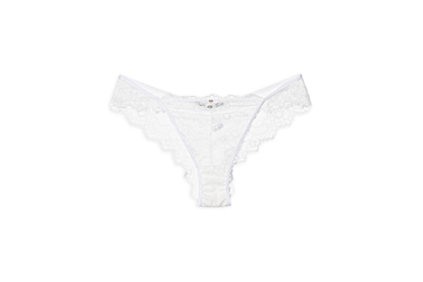 Calcinha Biquíni Em Renda - Branco