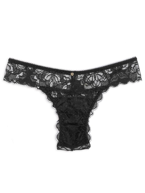 Calcinha Biquíni Em Renda – Preto