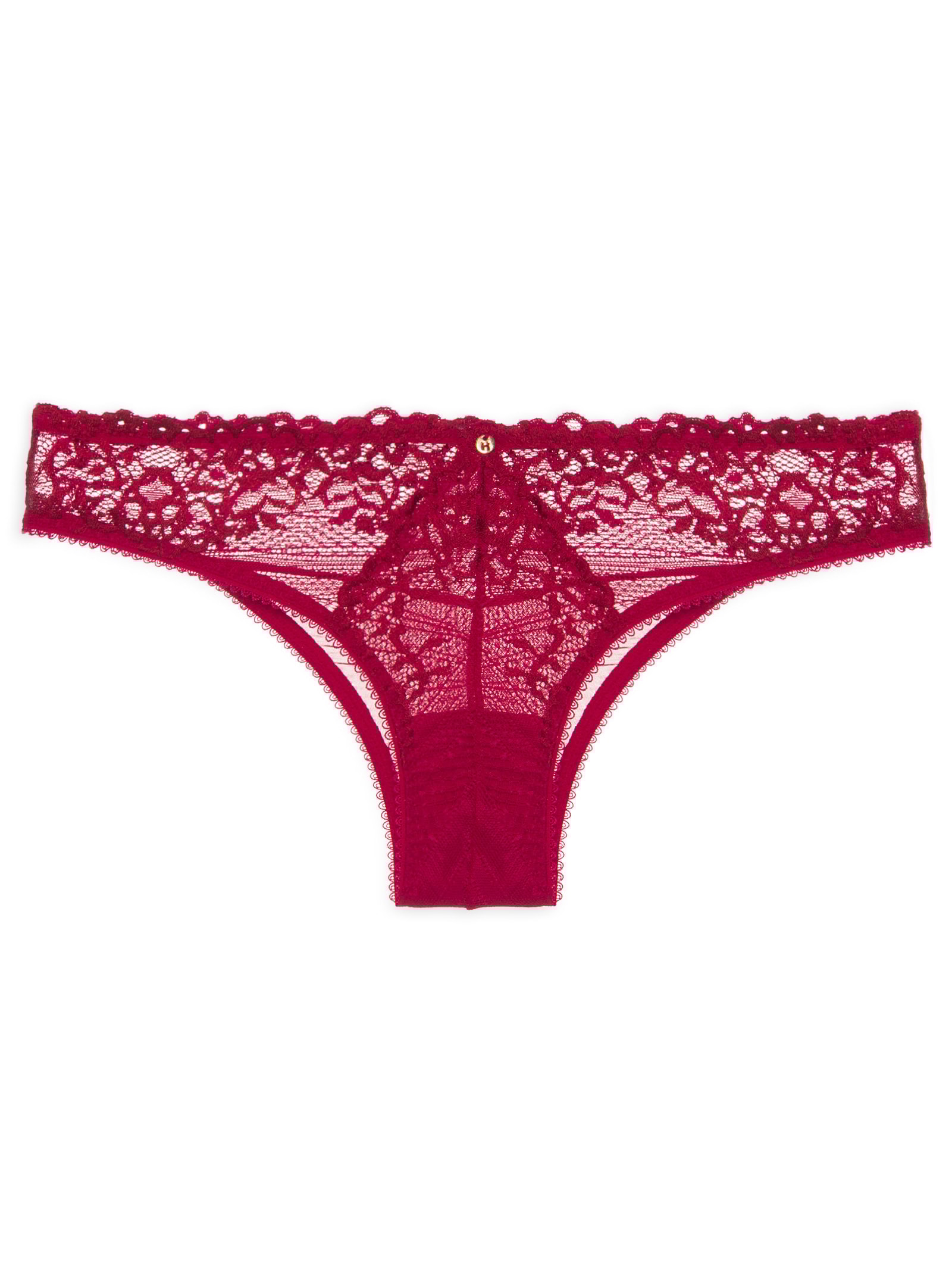 Calcinha Biquíni Em Renda Vermelho Hope