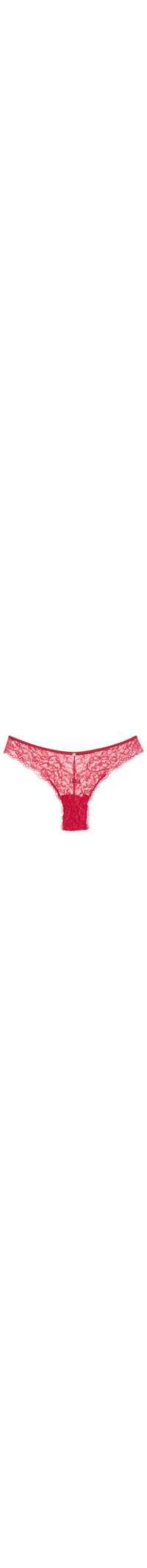 Calcinha Biquíni Em Renda - Vermelho