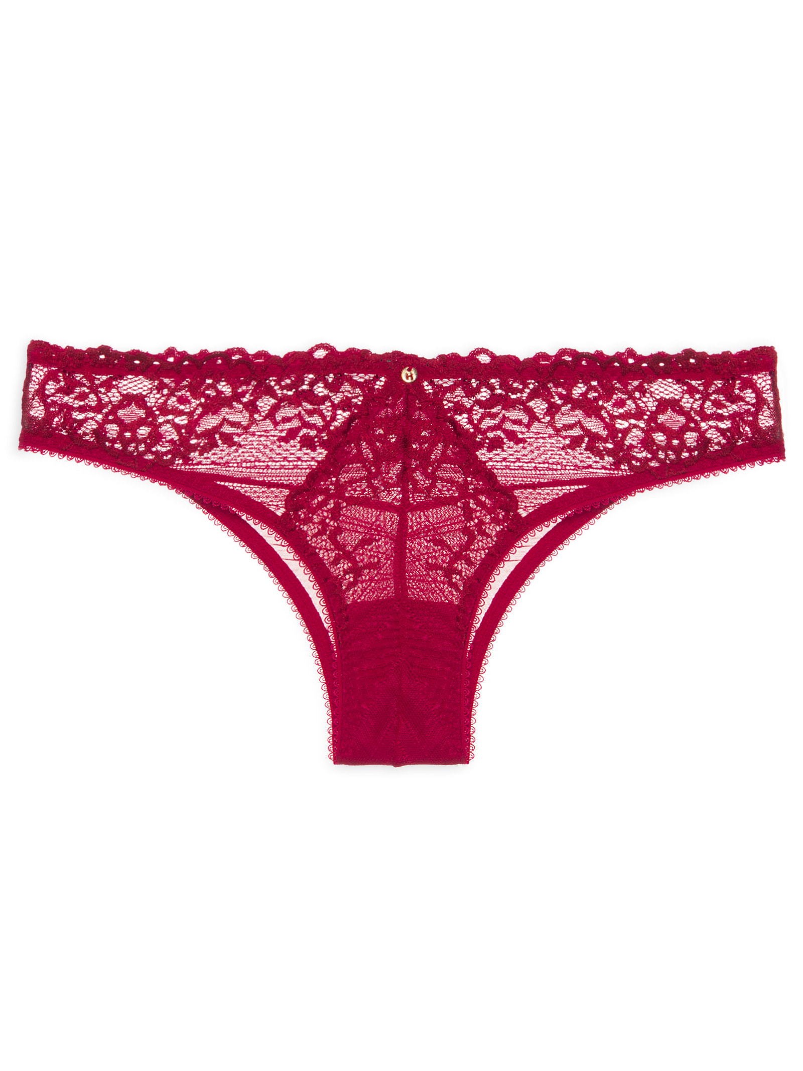 Calcinha Biquíni Em Renda Vermelho Hope