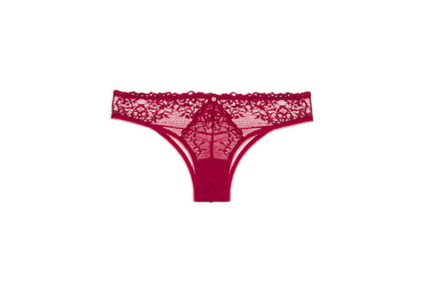 Calcinha Biquíni Em Renda - Vermelho