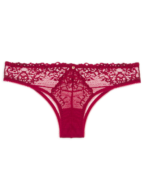 Calcinha Biquíni Em Renda - Vermelho