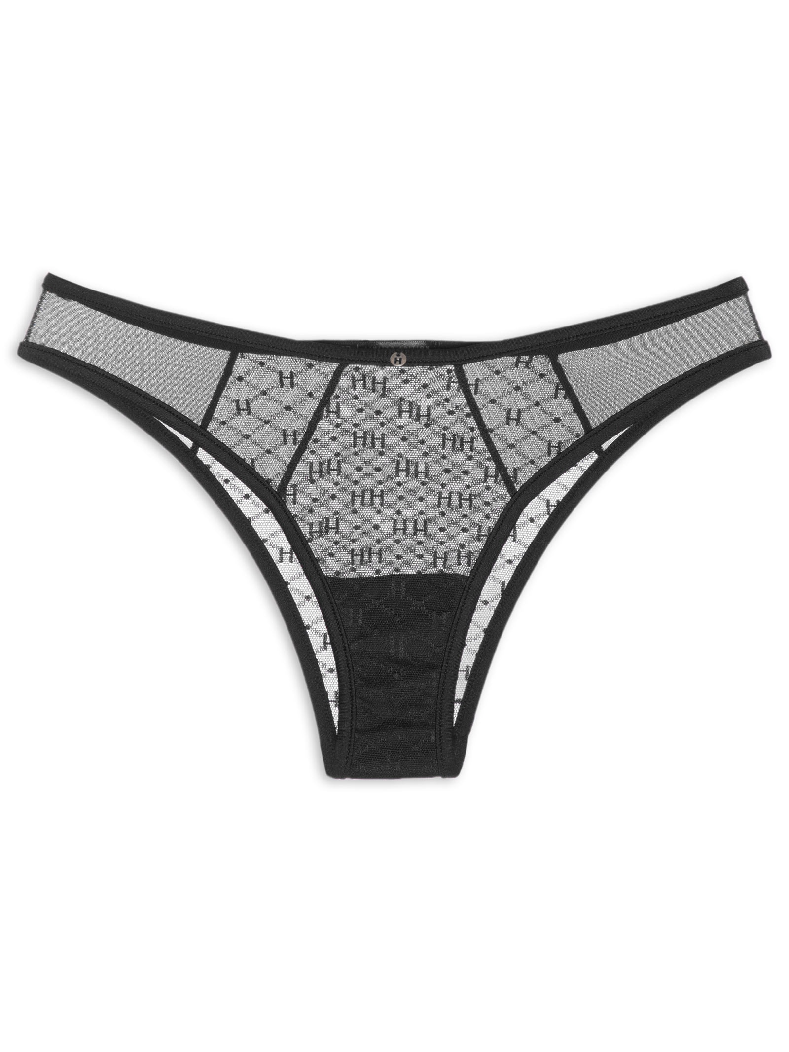 Calcinha Biquíni Em Tule Personalizada Preto Hope