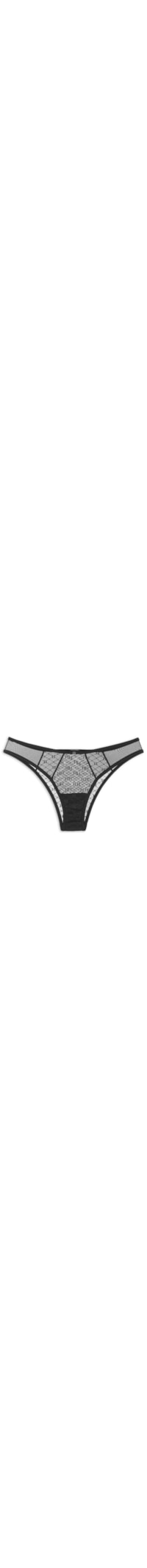 Calcinha Biquíni Em Tule Personalizada - Preto