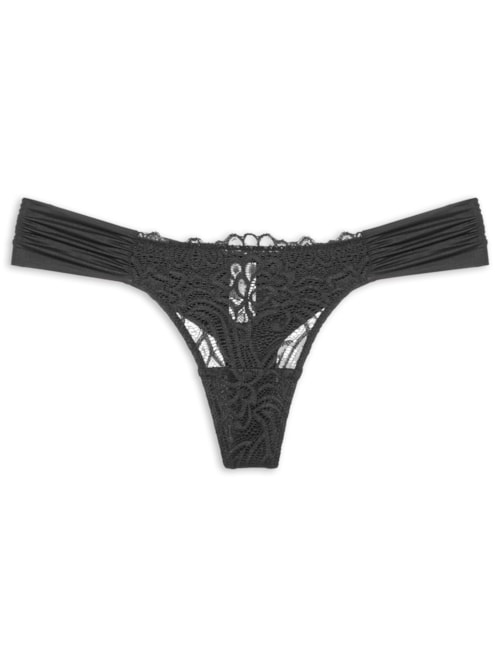 Calcinha Biquíni Fio Lateral Dupla – Preto