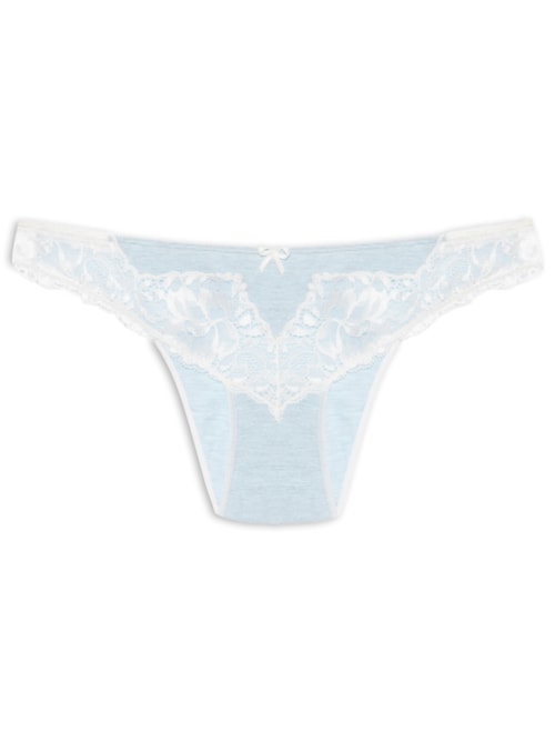 Calcinha Biquíni Flower Cotton – Azul