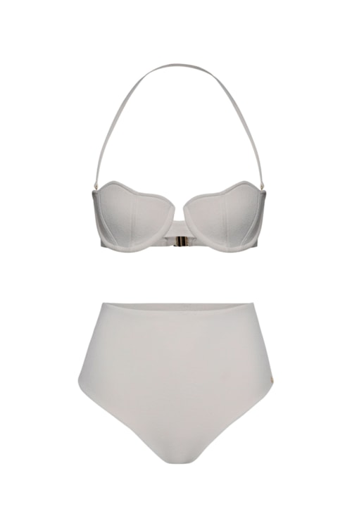 calcinha biquíni Hot Pant Conchas - Off White