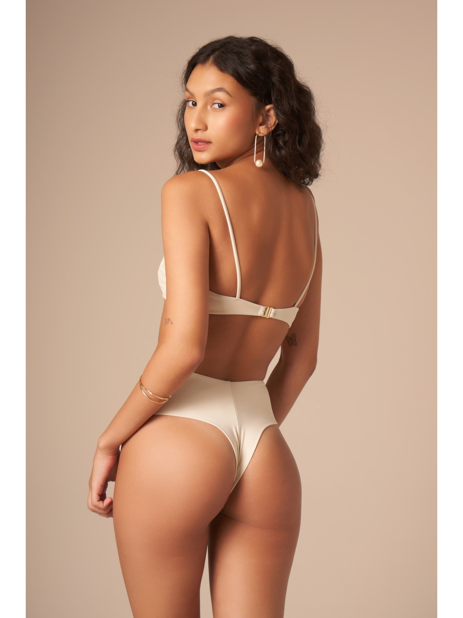 calcinha biquíni Hot Pant Magnólia Areia Suntime