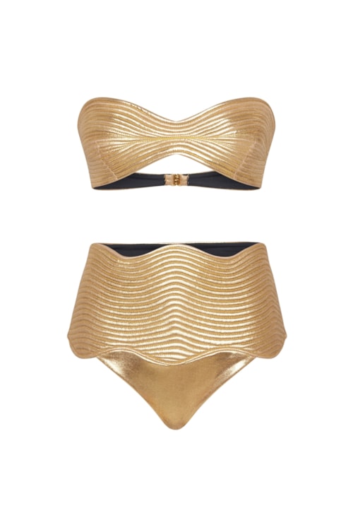 calcinha biquíni Hot Pant Stella – Ouro