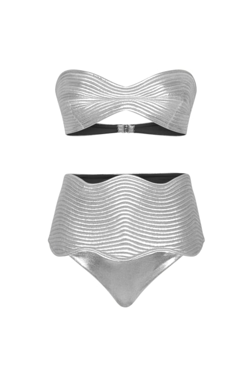 calcinha biquíni Hot Pant Stella – Prata