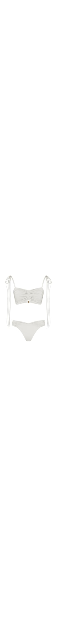 calcinha biquíni midi com franzidos bio artemis off white