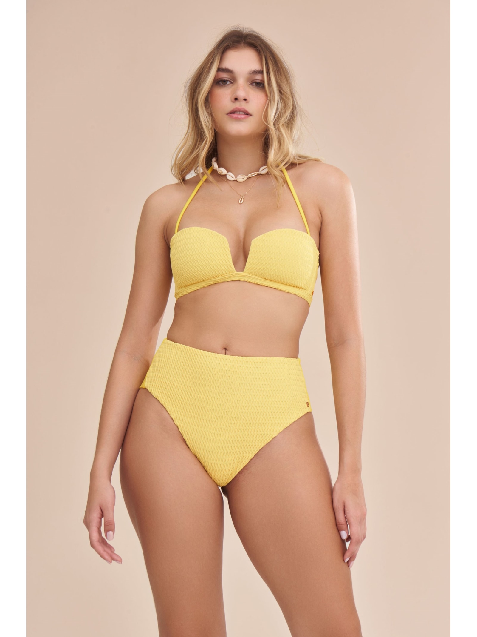 calcinha biquíni Ola Hot Pant Amarelo Sol Suntime