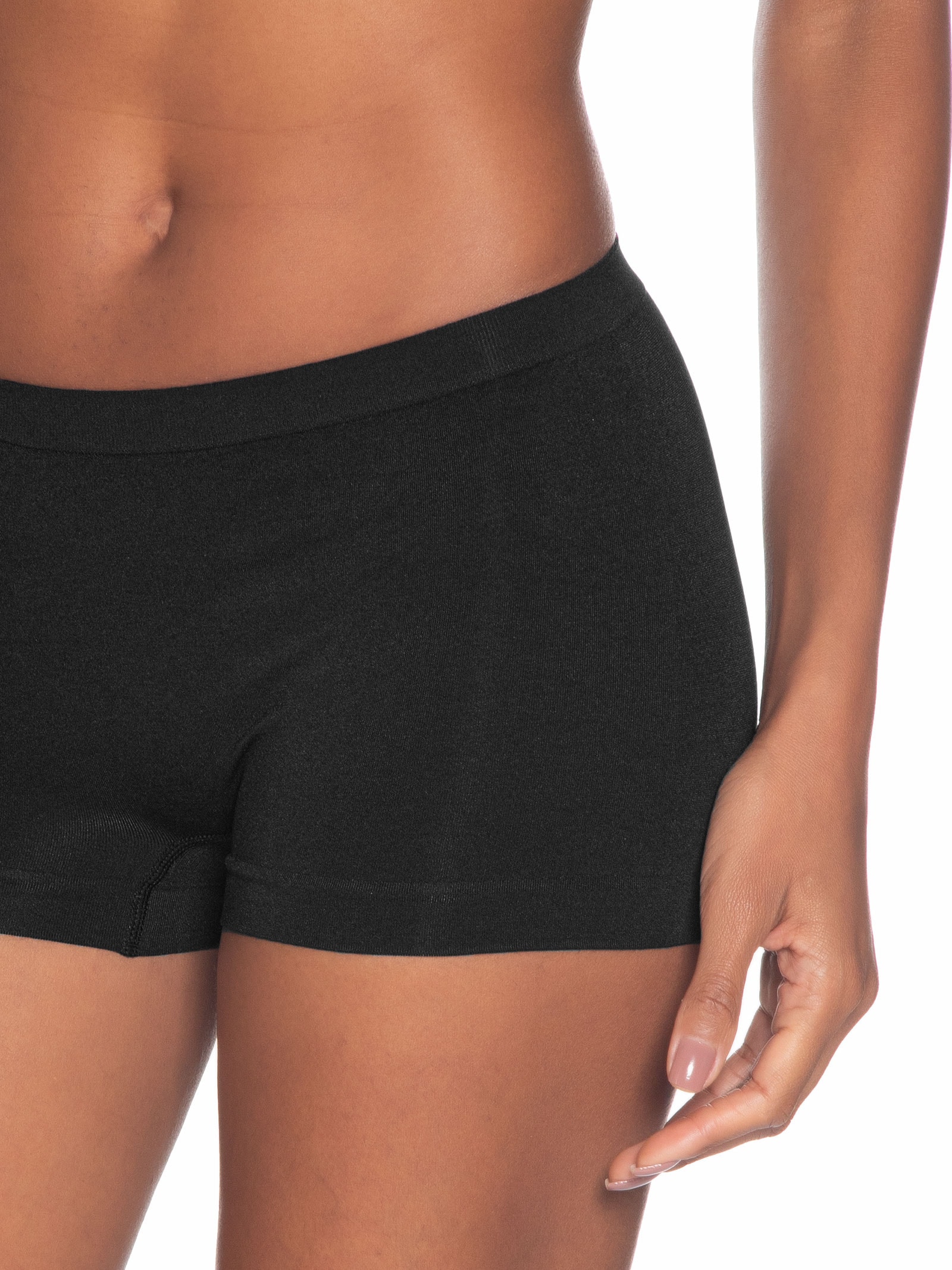 Calcinha Boxer Em Microfibra Light Preto Hope