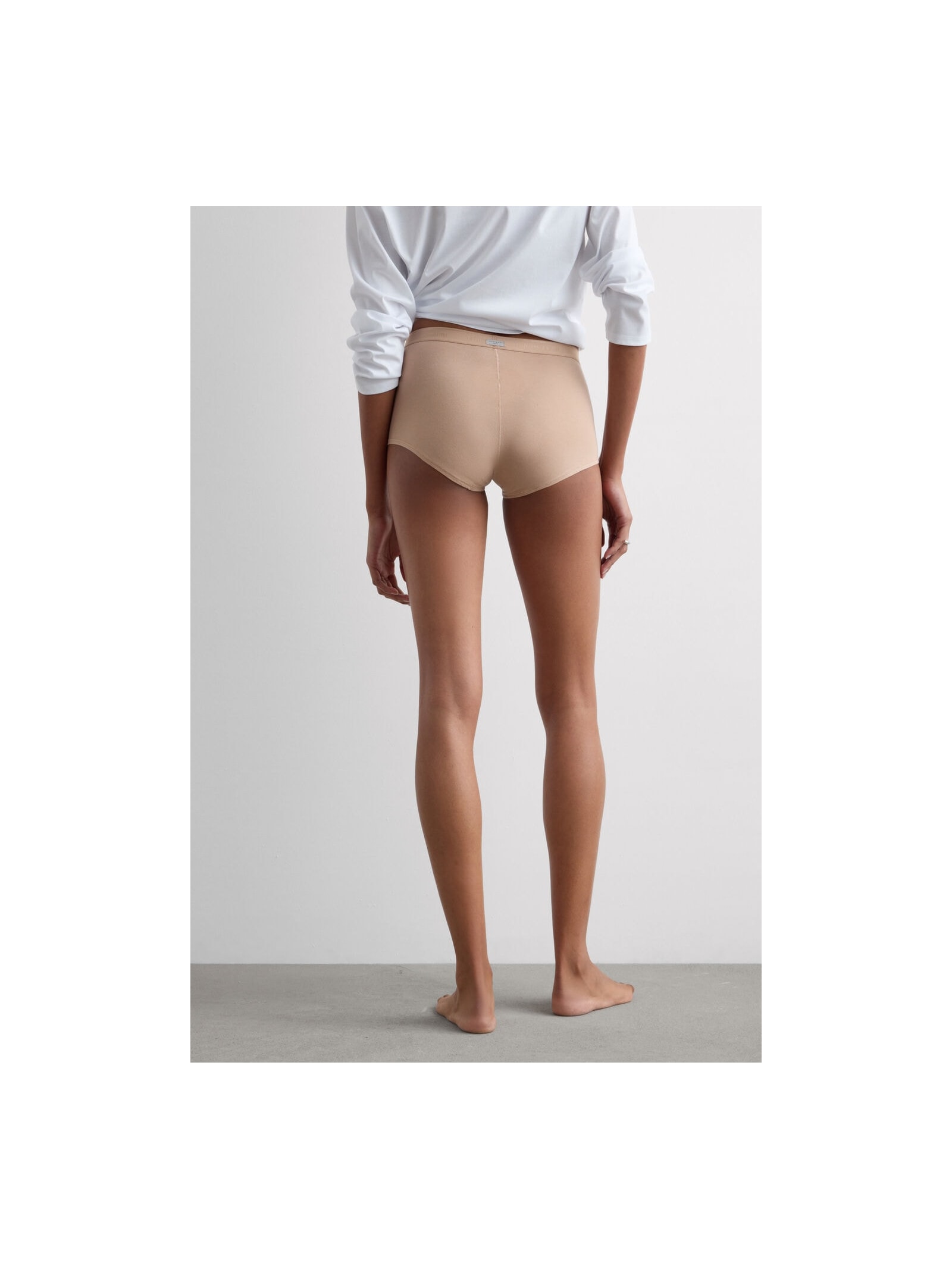 Calcinha Boyshort Em Algodão Natural Bege Intimissimi