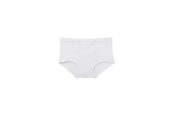 Calcinha Boyshort Em Algodão Natural - Branco