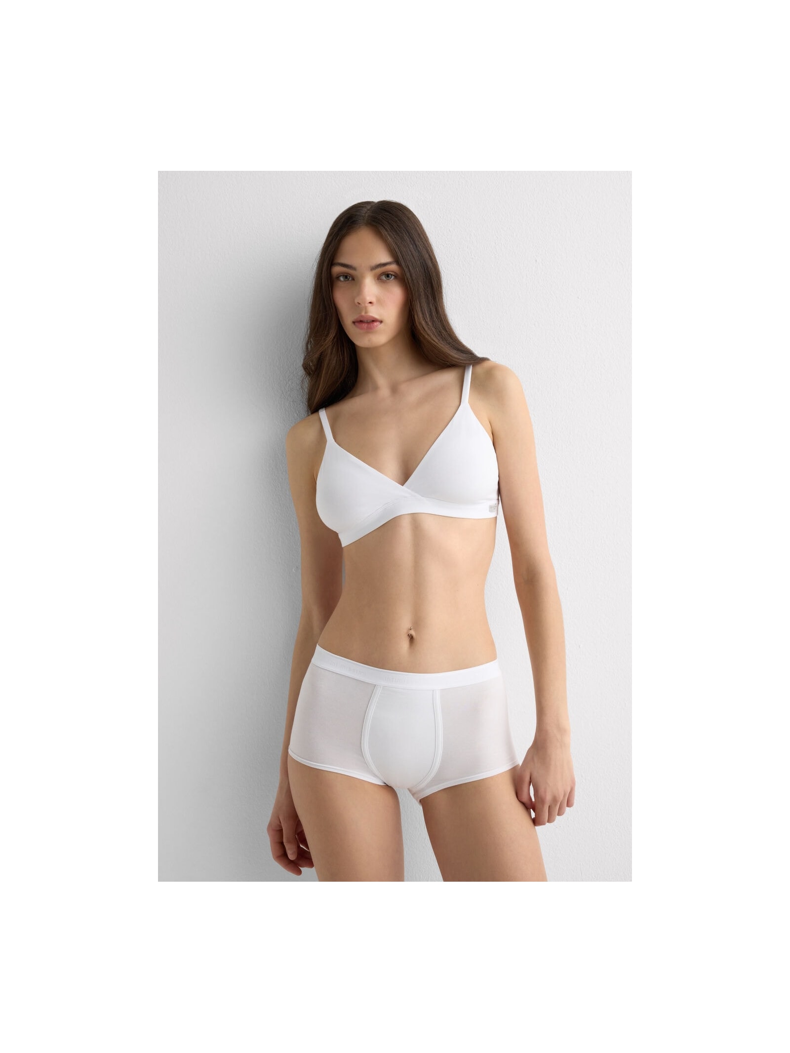 Calcinha Boyshort Em Algodão Natural Branco Intimissimi