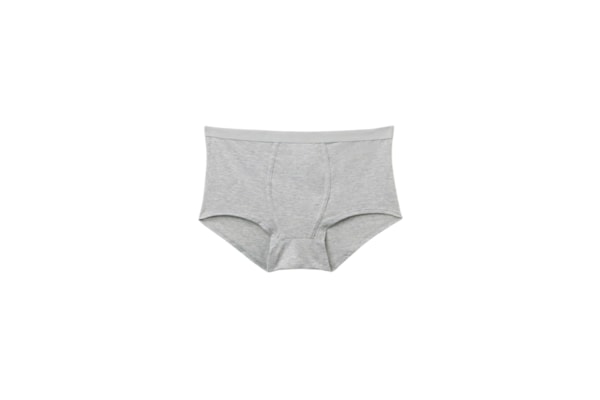 Calcinha Boyshort Em Algodão Natural - Cinza