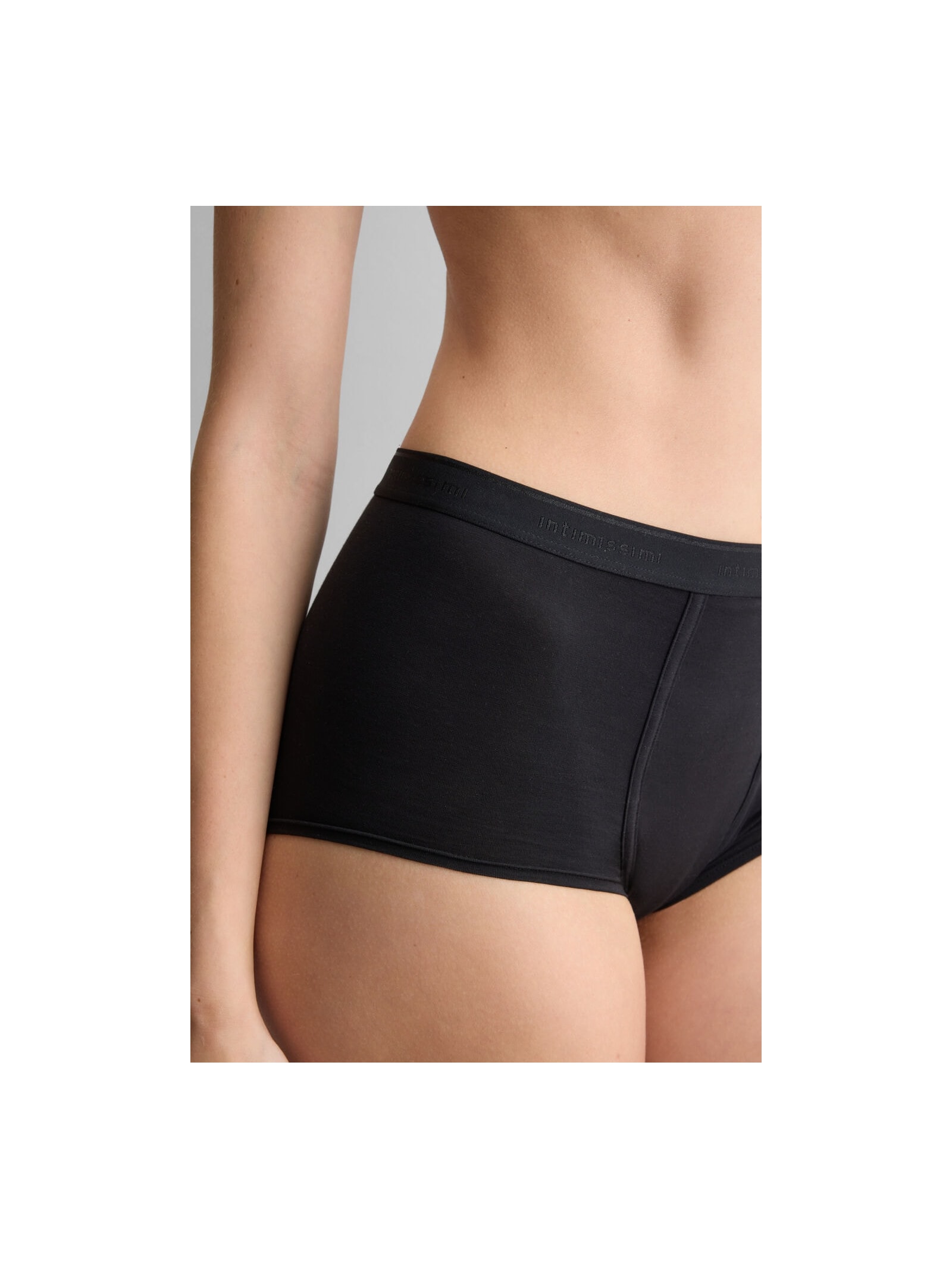 Calcinha Boyshort Em Algodão Natural Preto Intimissimi
