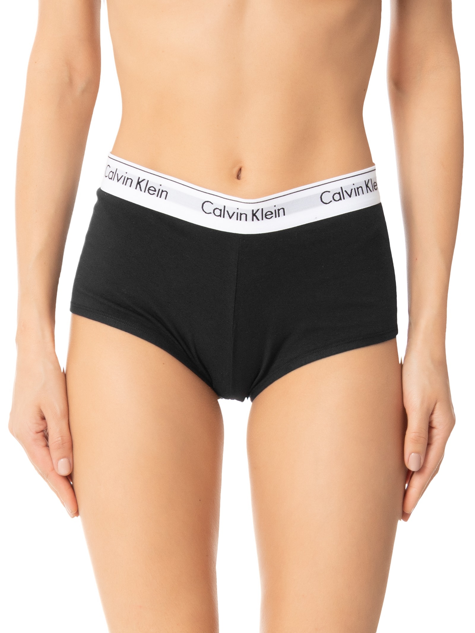 Calcinha Boyshort Modern Cotton Preto Calvin Klein Underwear