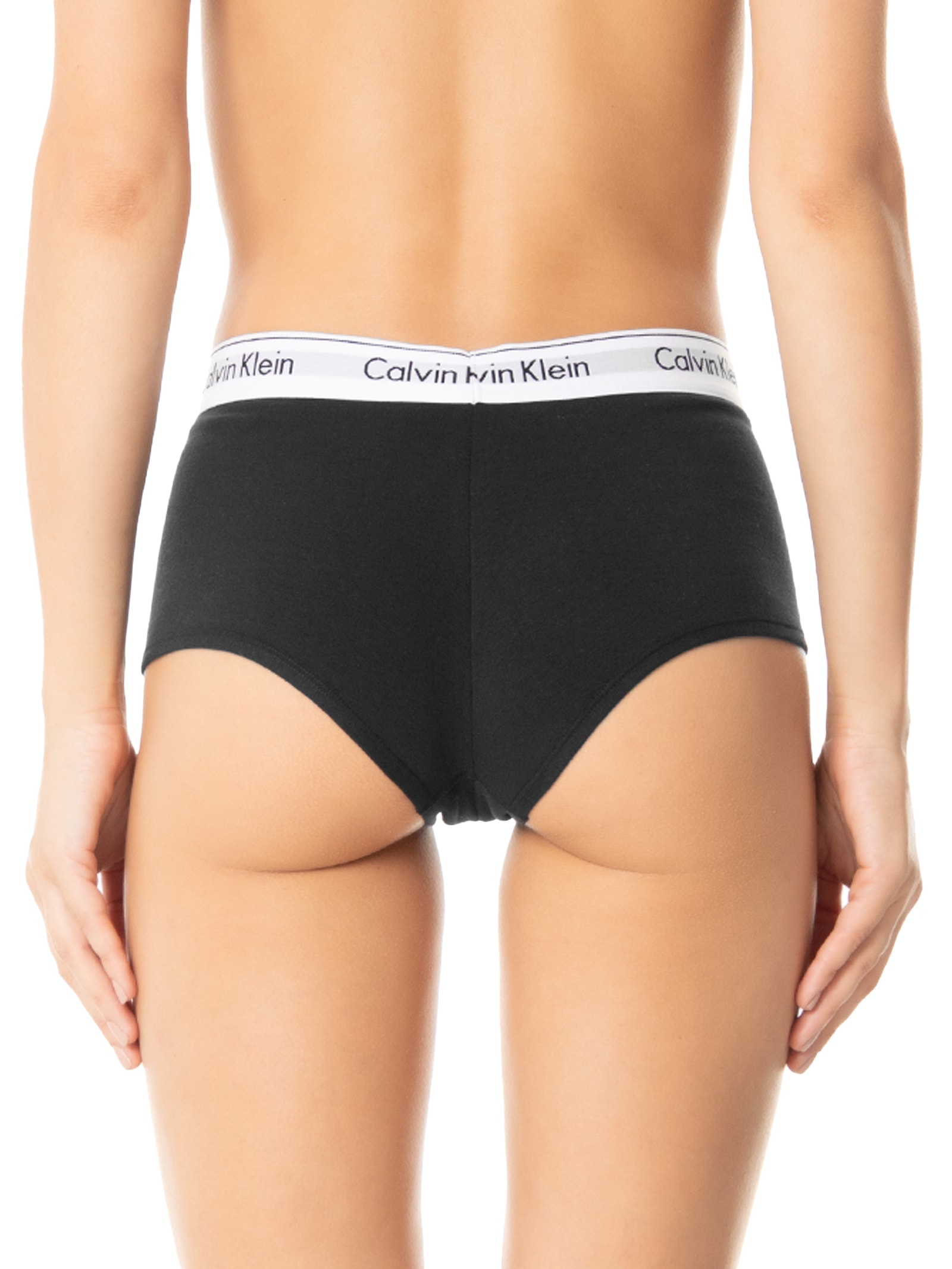 Calcinha Boyshort Modern Cotton Preto Calvin Klein Underwear