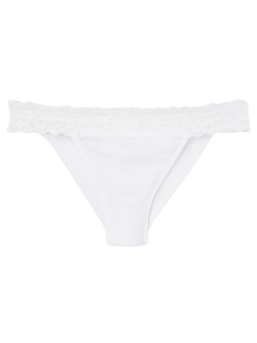 Calcinha Brasileira Carioca Em Renda e Microfibra – Branco