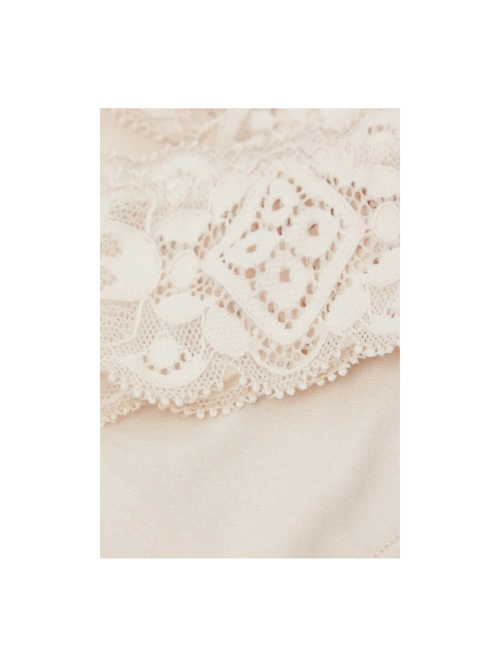 Calcinha Brasileira De Algodão e Renda Off-White Intimissimi