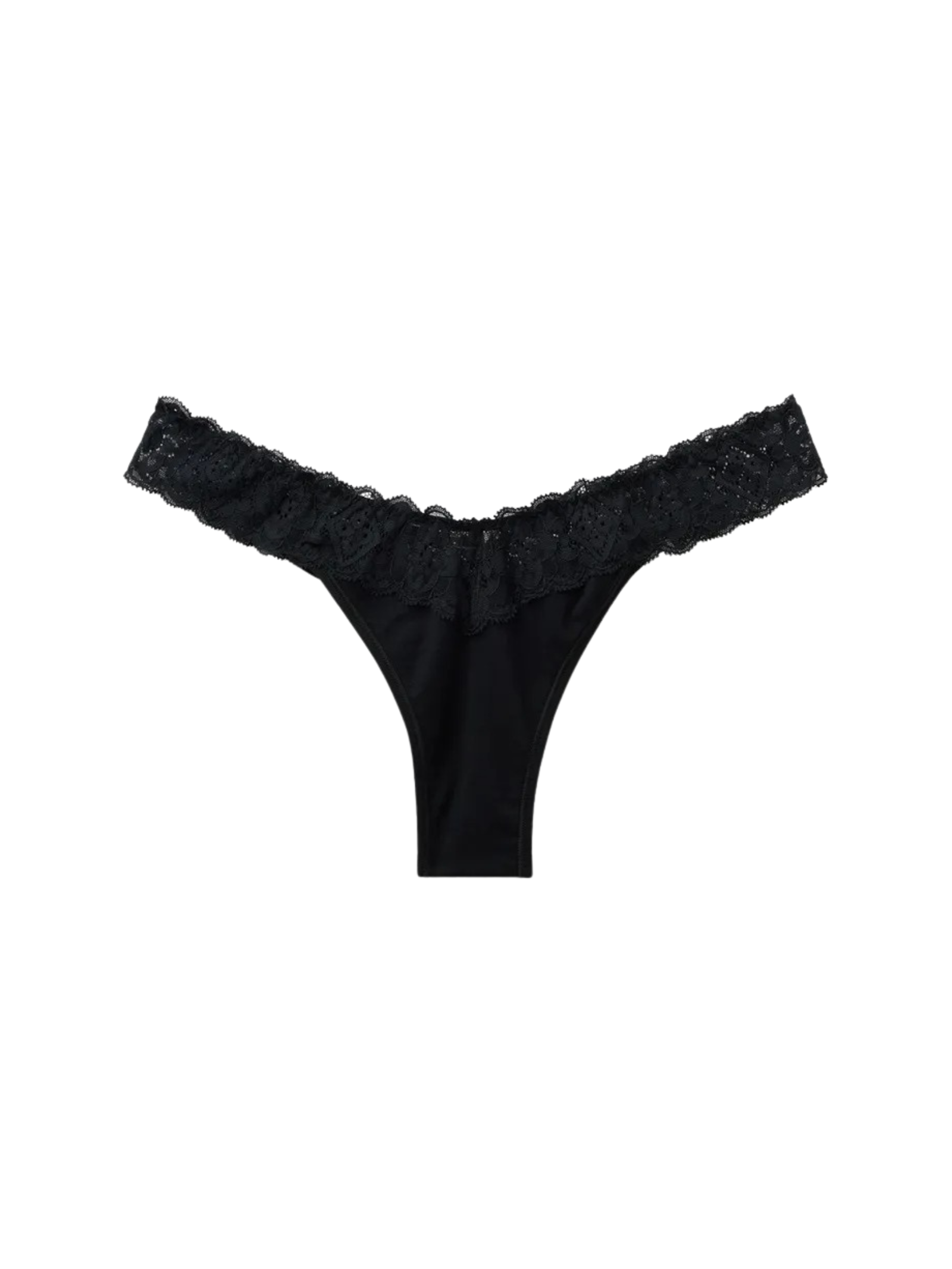 Calcinha Brasileira De Algodão e Renda Preto Intimissimi