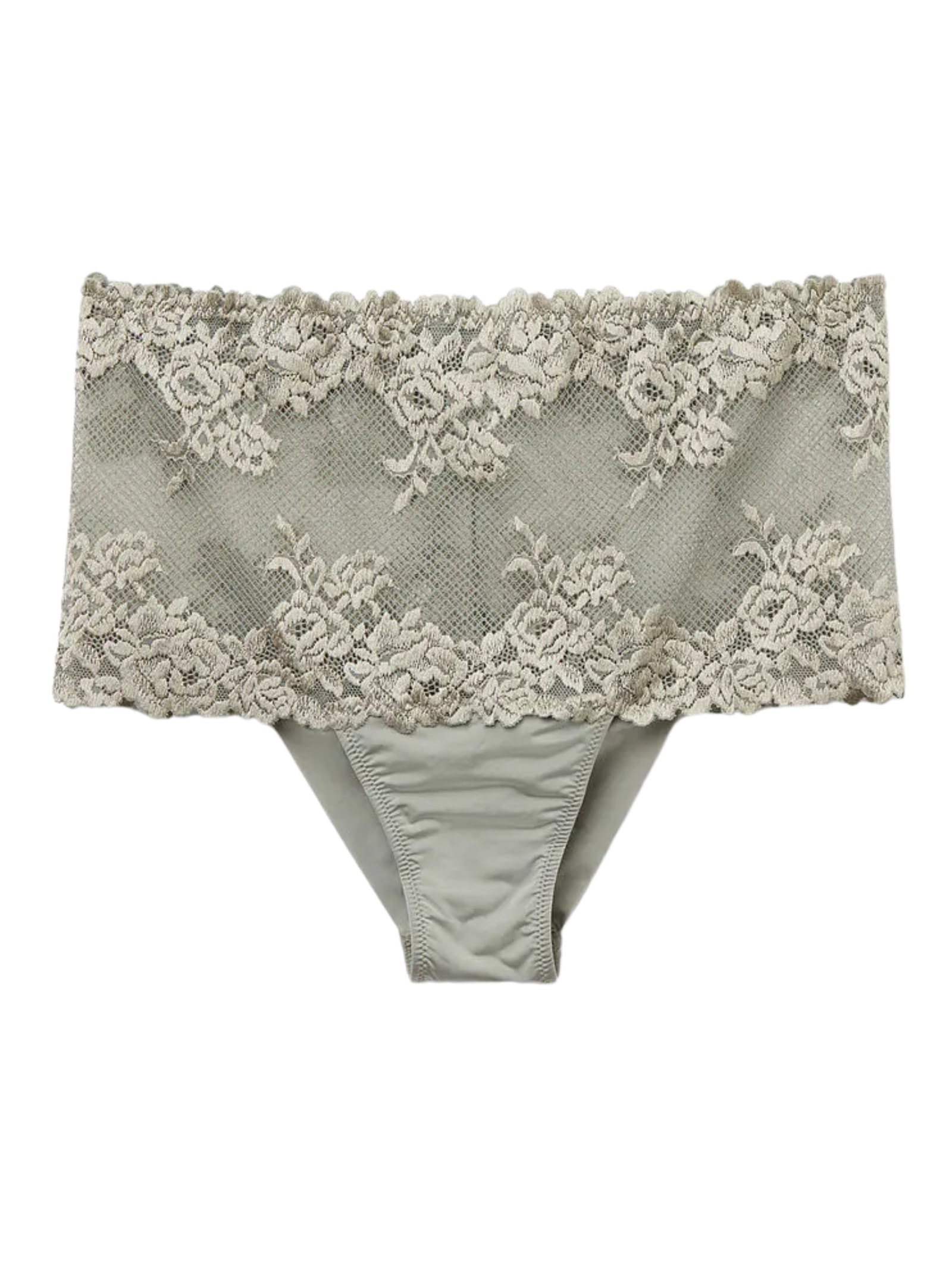 Calcinha Brasileira De Cintura Alta Pretty Flowers Verde Intimissimi