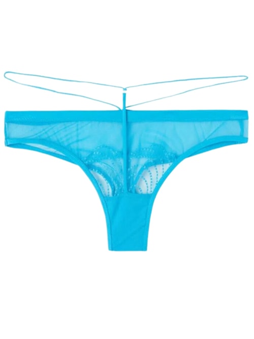 Calcinha Brasileira De Cintura Alta Steal The Show – Azul