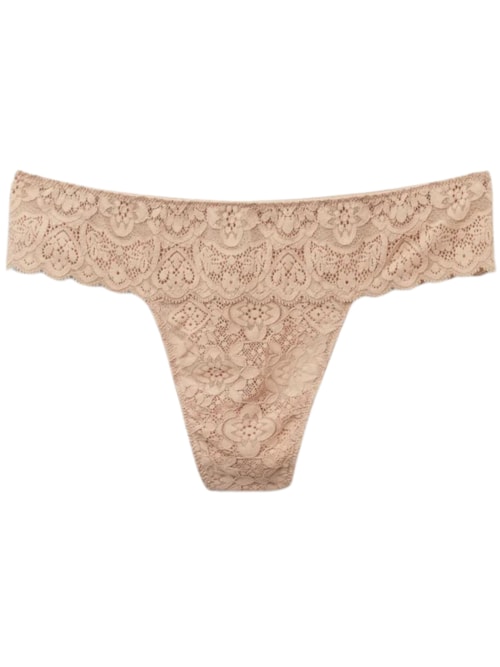 Calcinha Brasileira Em Renda – Bege