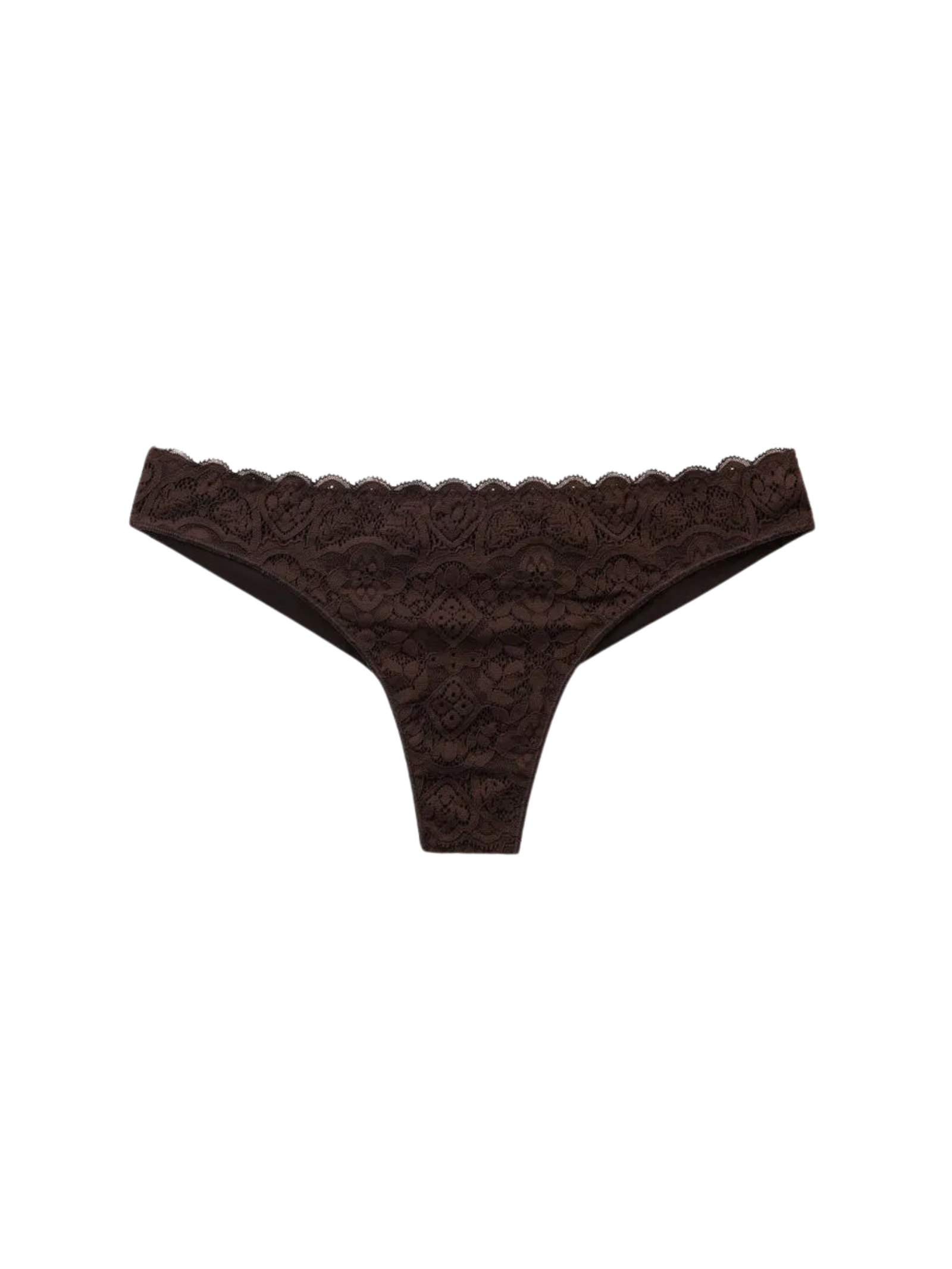 Calcinha Brasileira Em Renda e Microfibra Marrom Intimissimi