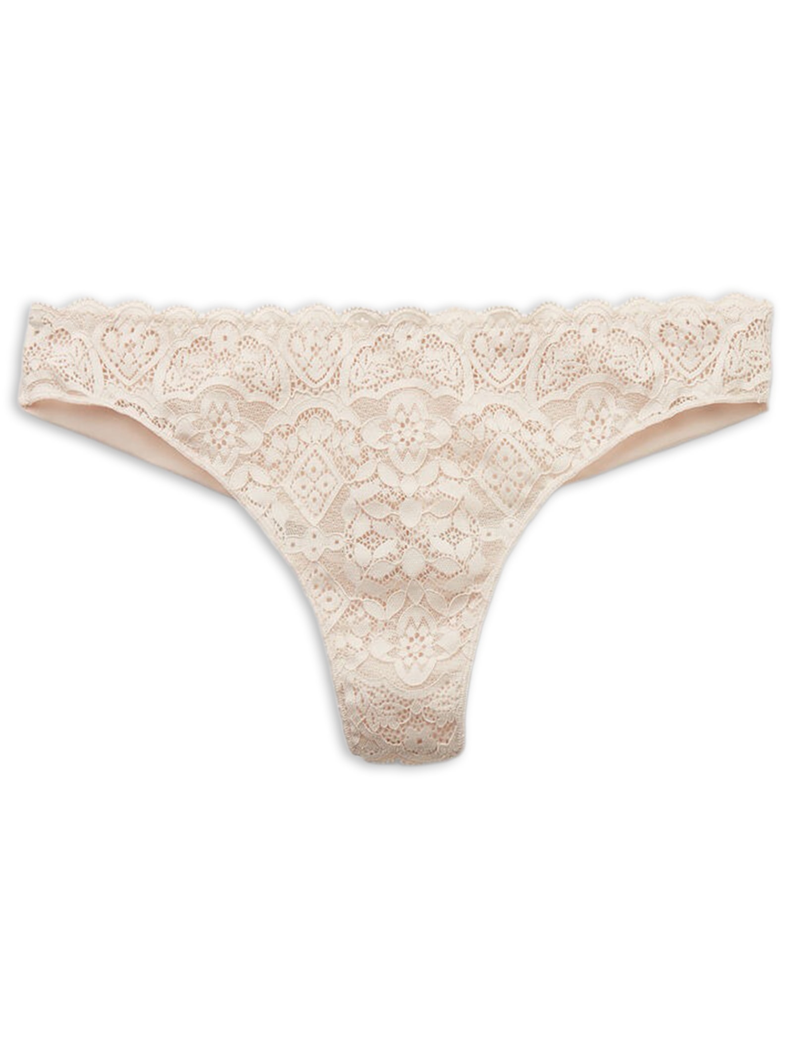 Calcinha Brasileira Em Renda e Microfibra Off-White Intimissimi