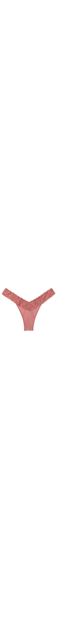 Calcinha Brasileira Em Renda e Microfibra - Rosa