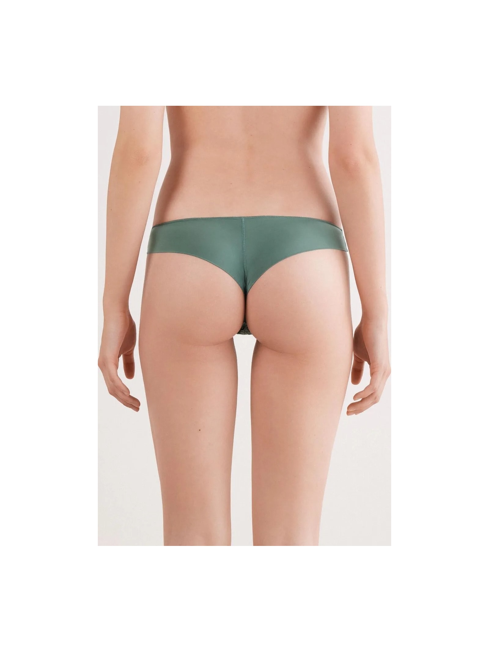 Calcinha Brasileira Em Renda e Microfibra Verde Intimissimi